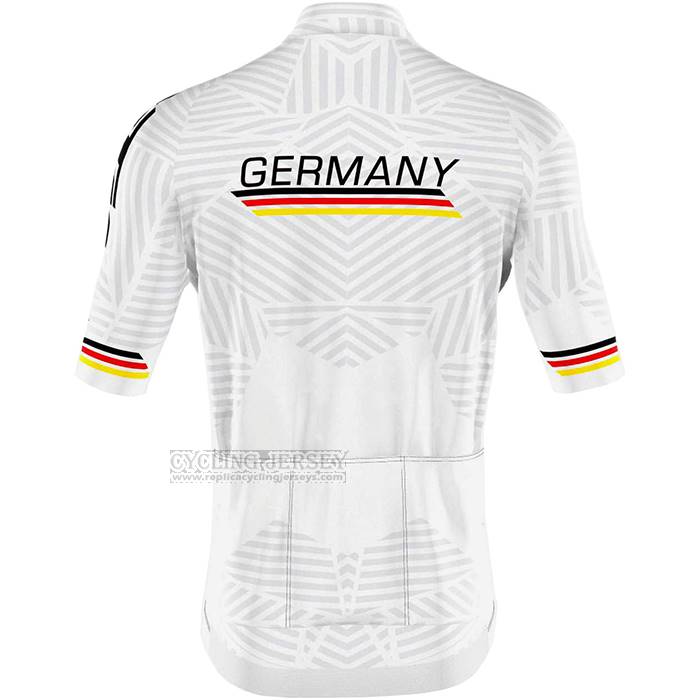 2023 Cycling Jersey Germany White Short Sleeve And Bib Short